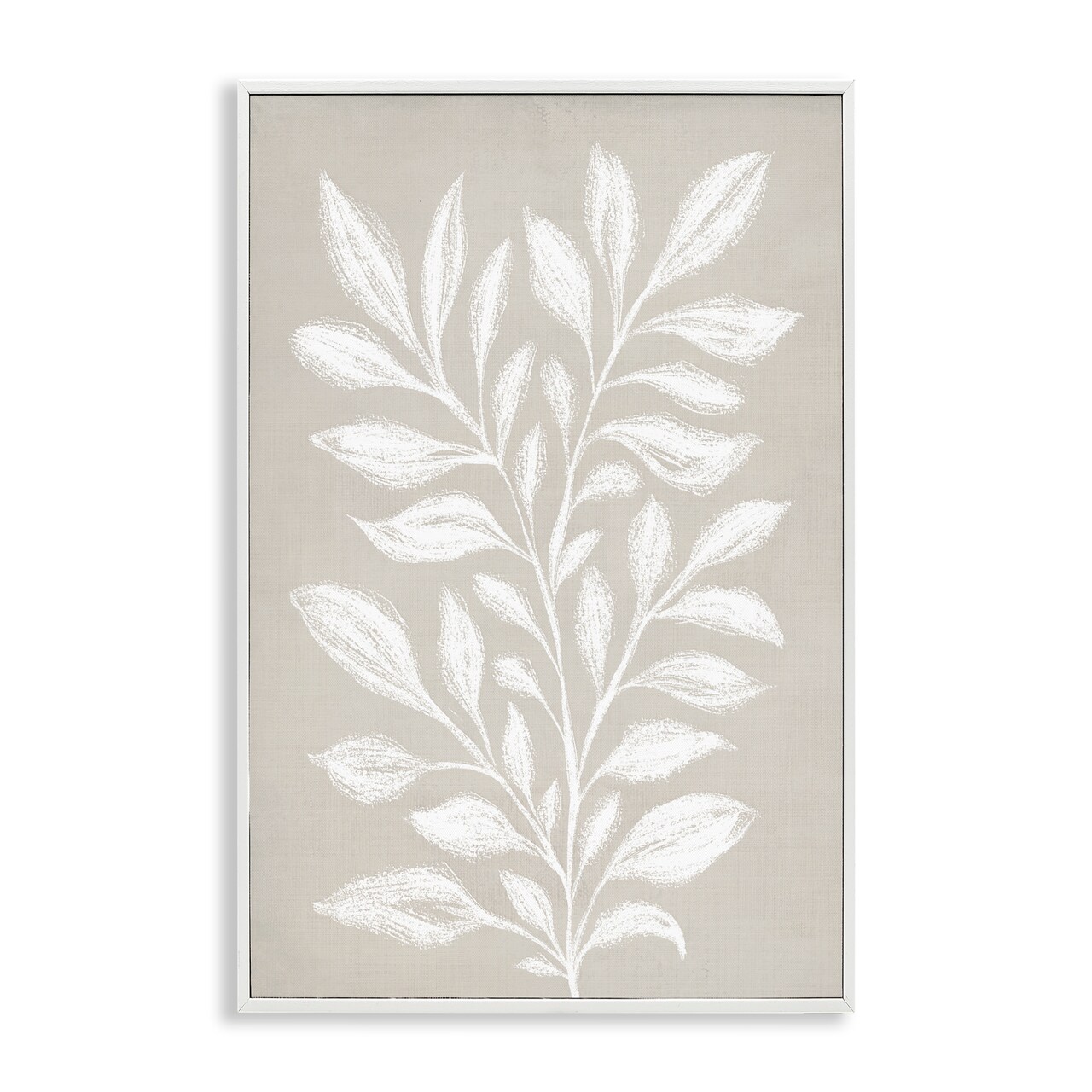Stupell Industries Chalk Sketch Leaves Framed Giclee Wall Art Design by Martina Pavlova